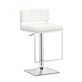 Coaster Alameda Adjustable Bar Stool White and Chrome Model 100193